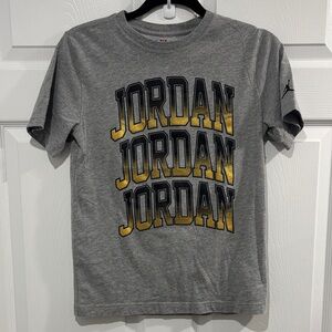 Jordan Kids Gray and Gold Graphic Tee